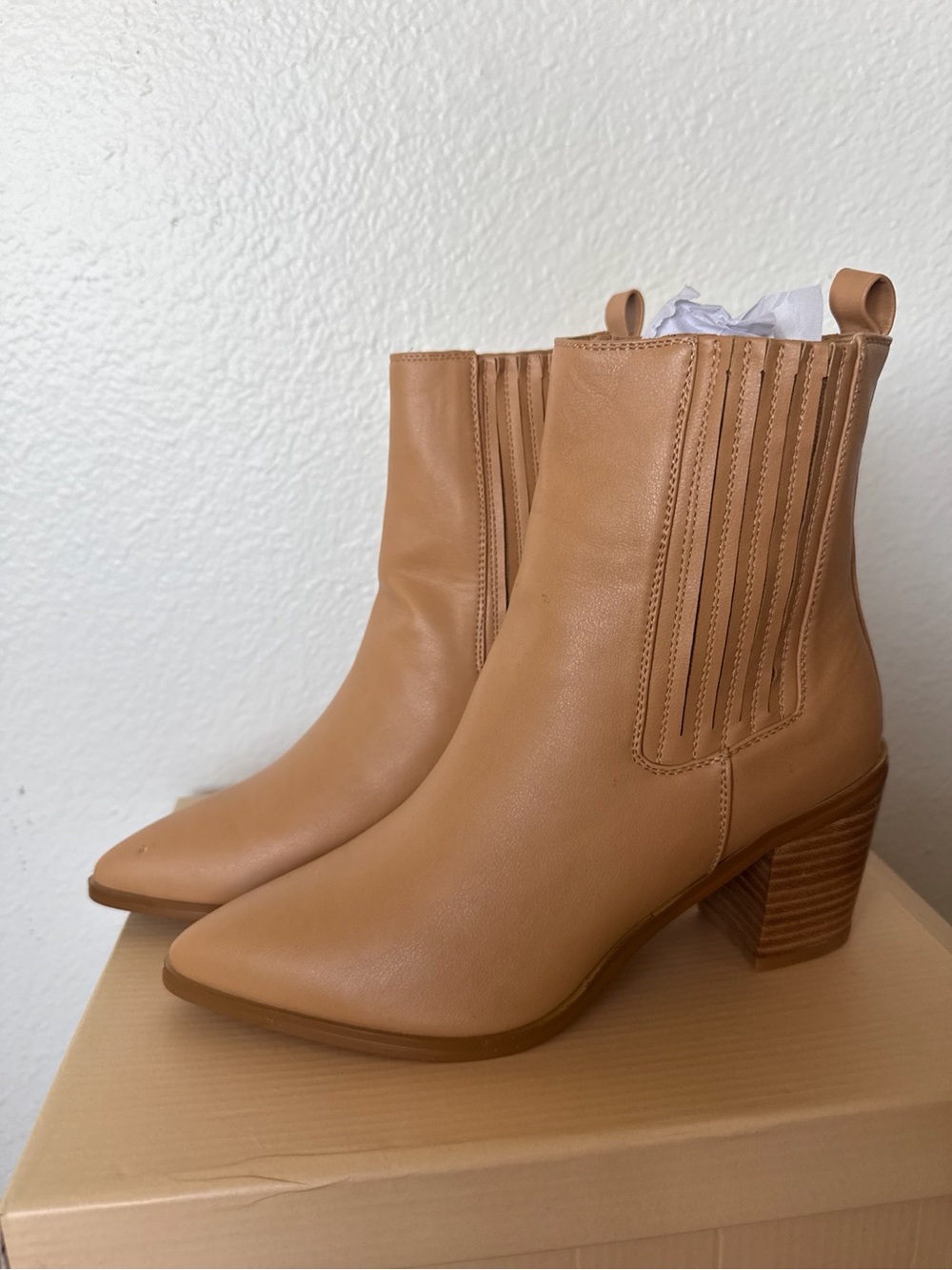 Billini Nash Toffee Pointed Toe Ankle Boots- please read description